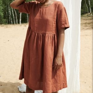 Linenfox - Anna linen dress M